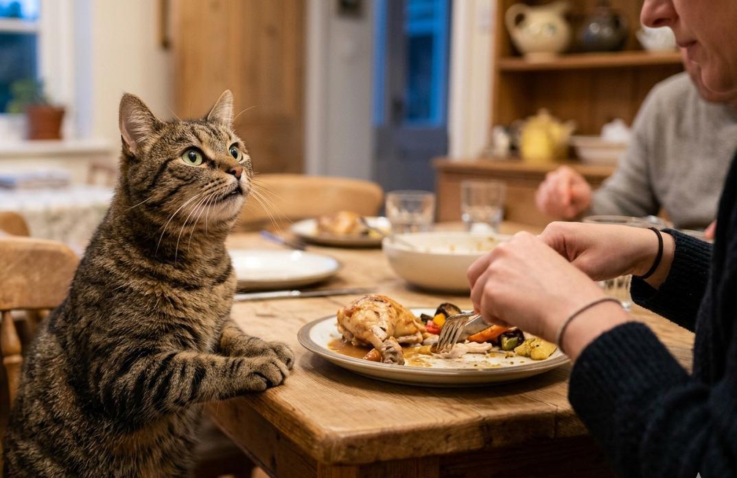 چرا حیوان خانگی من هنگام غذا خوردن به من نگاه می‌کند؟ معنی این رفتار چیست؟